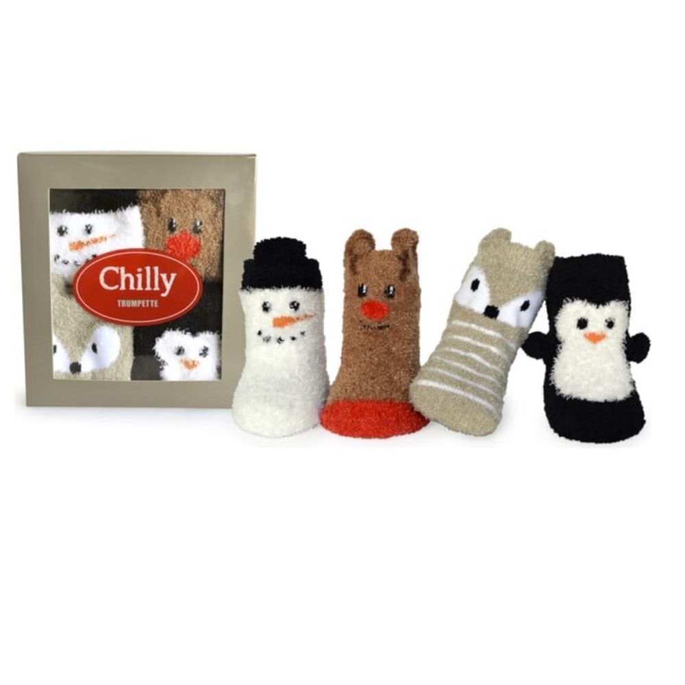 TRUMPETTE Chilly Fuzzy Sock Set, baby Socks, 0-12 months, Holiday themes, NWT